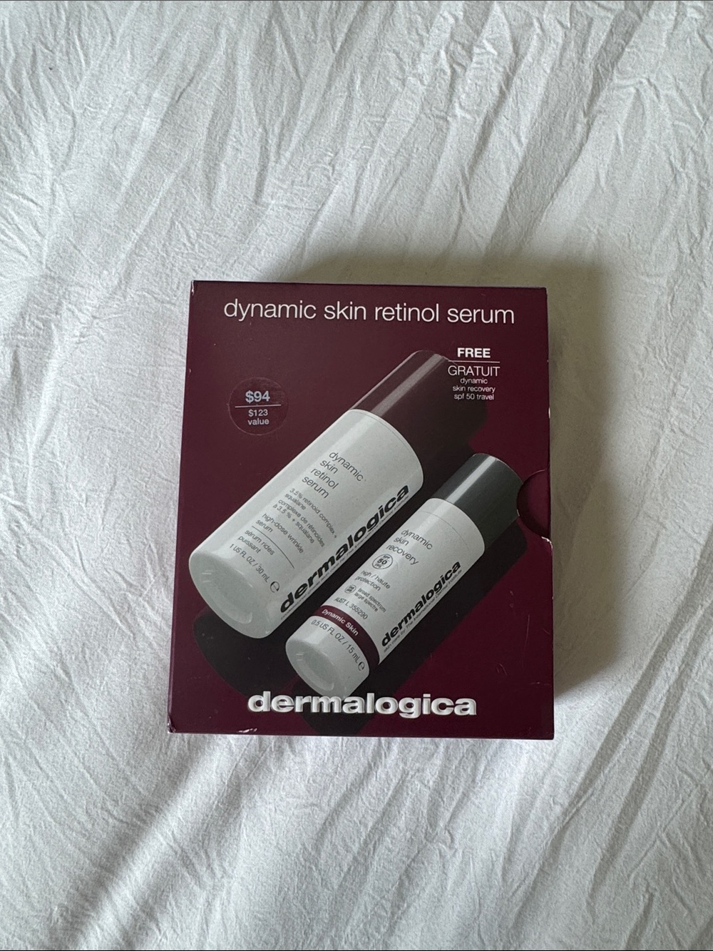 dermalogica Dynamic Skin Retinol Serum - Burgundy and White